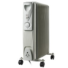 Daewoo 11 Fin 2500W Oil Filled Radiator Portable Electric Heater 28m2 Thermostat