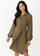 Joyfolie Janie Dress Olive