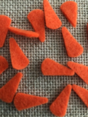 Felt carrot shapes 1 - shapes, 15