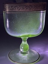 1930s Uranium Glass Art Deco
