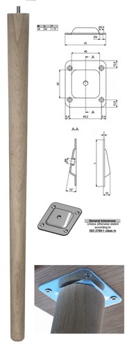 Wooden tapered beech oak - tapered,