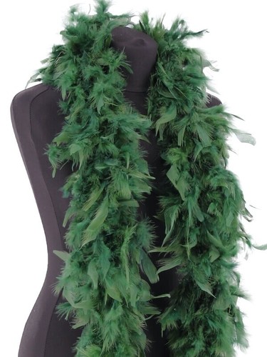 Luxury pine green feather boa - luxury,
