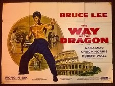 THE WAY OF THE DRAGON  BRUCE LEE  1972 ORIGINAL UK QUAD POSTER 30 X 40 ''