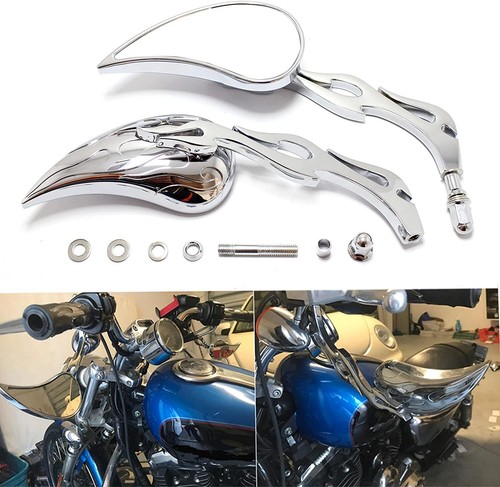 Teardrop motorbike chrome side - teardrop,