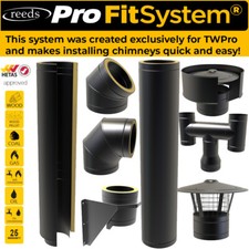 Black Twin Wall Flue Pipe 6