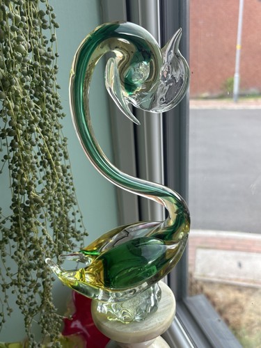Murano vintage glass swan - murano,
