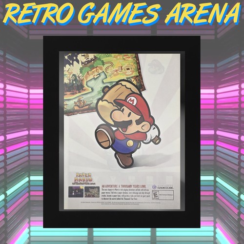 Framed 5x10 paper mario - framed, 12.5x10