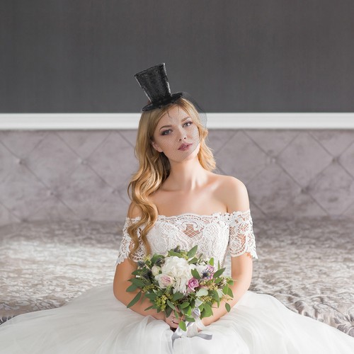 Bride veil headband wedding - veil,
