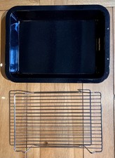 Large Enamelled AGA Roasting Tin with Chromed Grill Rack Insert