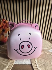M&S Percy Pig Cabin Luggage 2 Wheel Trolley Bag Backpack Pull Along Soft Bag