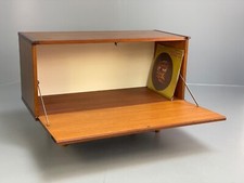 Vintage Teak Record Cabinet 1970s Retro Design Drop Door Storage EB9760 MWOO
