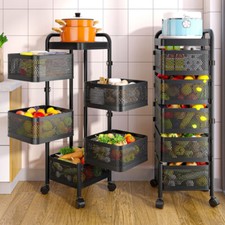 Kitchen Rotating Trolley Cart