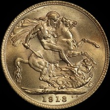 1913 Gold Sovereign George V