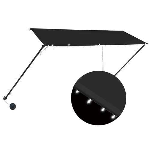 Retractable awning with - awning,