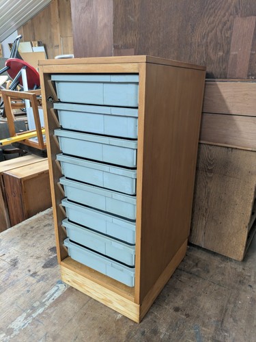 Vintage beech school storage - vintage,