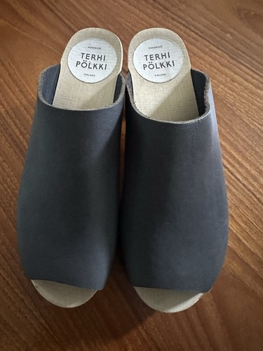 Terhi polkki blue mule - mule, wooden