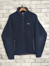 Rab Double Pile Men's Teddy Bear Fleece Windproof Navy Coat Jacket Size Large 