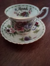 Royal Albert  - Tea Cup & Saucer - Flower of the Month Series - March