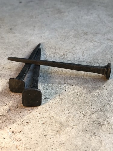 Handmade forged square - handmade, nails