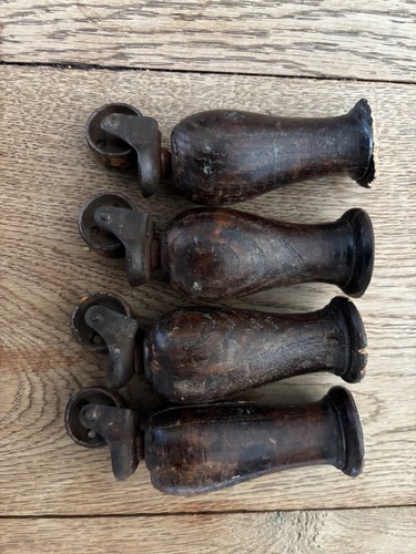 Victorian brass casters - victorian,