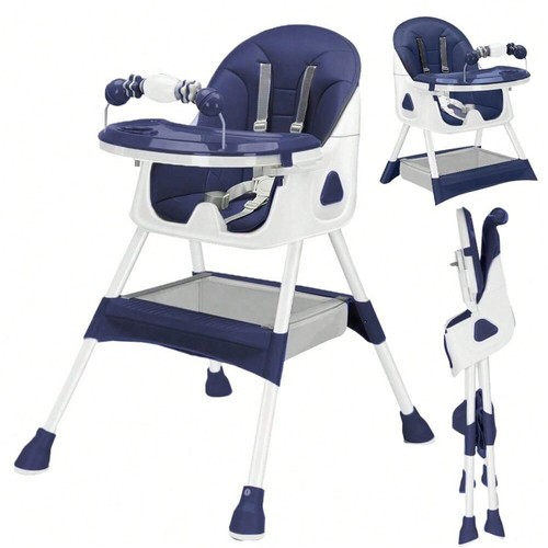 Blue baby high chair - baby,