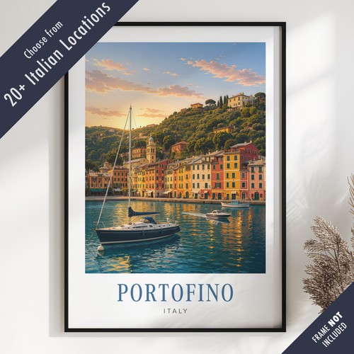 Italy travel poster print - italy,