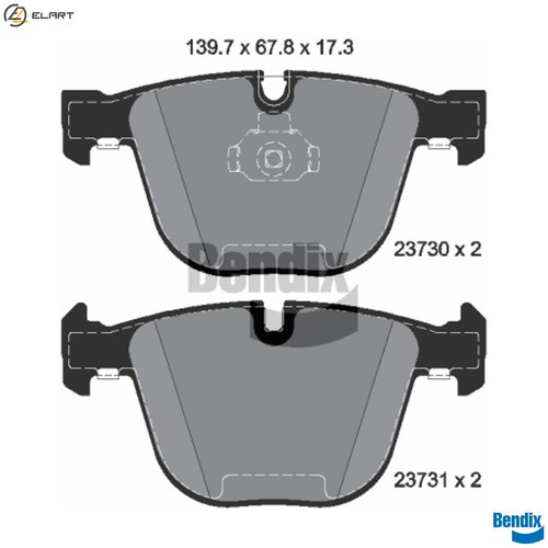 Brake pad set disc - brake,