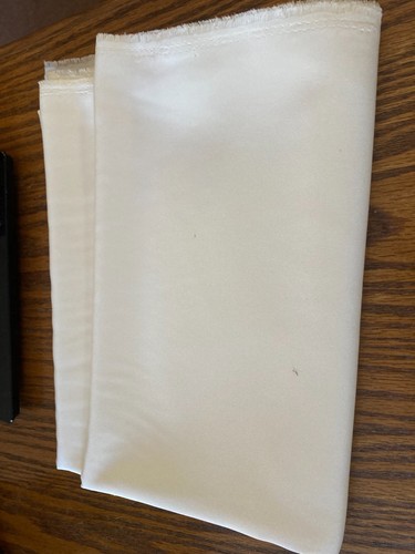 Metres plain cream crepe de - plain,
