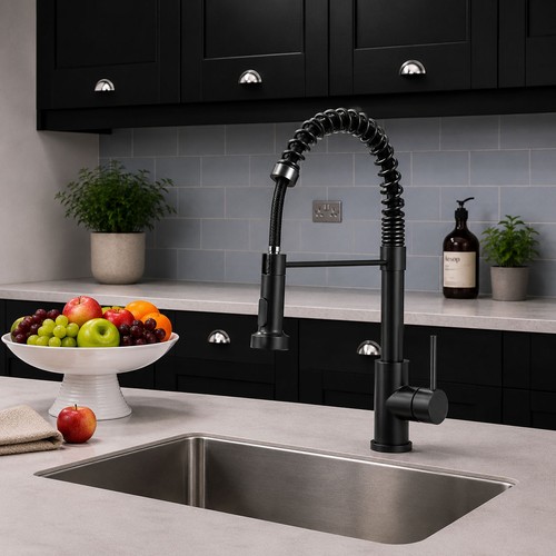 Kitchen sink mixer tap black - sink,