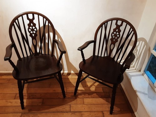 Pair modern wheelback - of,