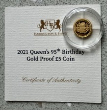 24ct 2021 Queens 95th Birthday Gold Proof Coin