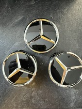 Mercedes-Benz Glossy AMG Alloy Wheel Centre Caps 75mm Set of 4