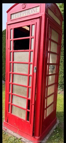 Red telephone box - red,