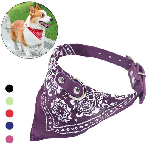 Leather dog cat collar - pu,