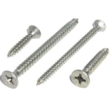 4mm 4.5mm 5mm 6mm A2 Stainless Steel Pozi Countersunk Chipboard / Wood Screws