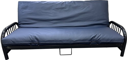 Navy leather vinyl full size - navy,