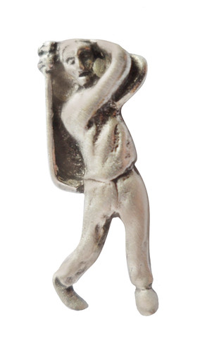 Golfer pewter pin - golfer,