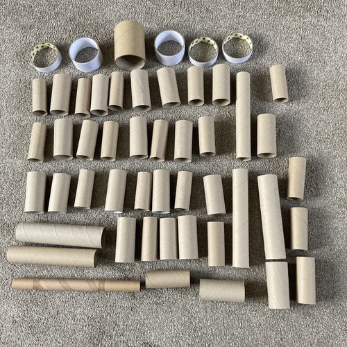 Empty cardboard tubes - cardboard,