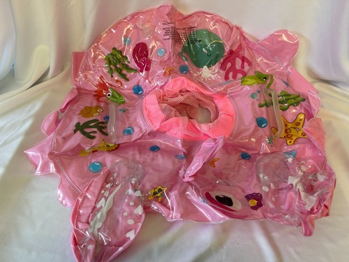 Pink swim float with seat - with,