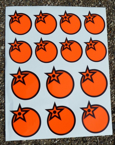 Orange dayglow flourescent - 'dayglow, flourescent'