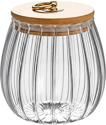 Glass coffee nuts canister - coffee,