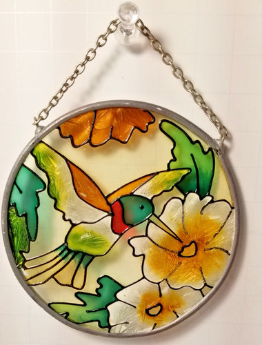 Stained glass window hanging - glass,