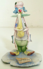 2x Zampiva Figurines - Clown Playing the Saxophone & Couple Sat Together