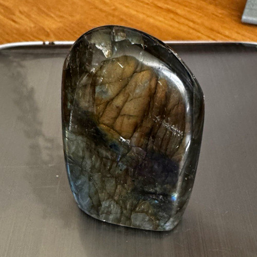 Polished grey labradorite - grey,