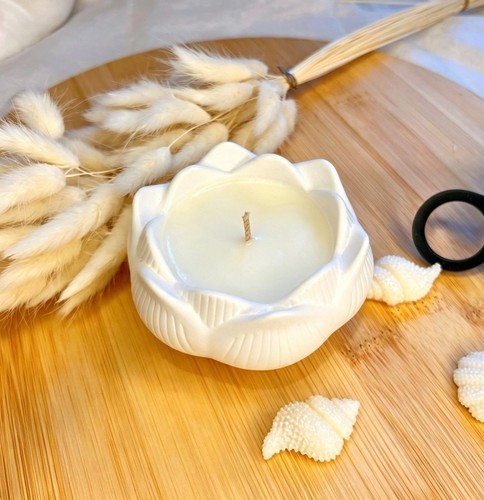 Handmade lotus candle - handmade,