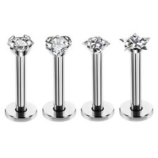 Labret Monroe Lip Bar Tragus Cartilage Helix Ring Stud Upper Ear Piercing PAIR