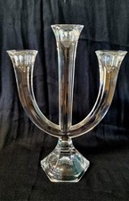Vintage Nachtmann German Lead Crystal Triple Candle/Christmas  /Candelabra 