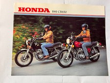 NOS 1981 HONDA CB650 BROCHURE