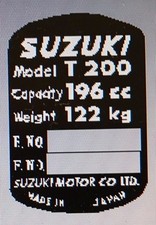 SUZUKI T200 HEADSTOCK FRAME