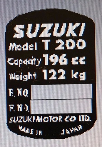 Suzuki t200 headstock frame - headstock,